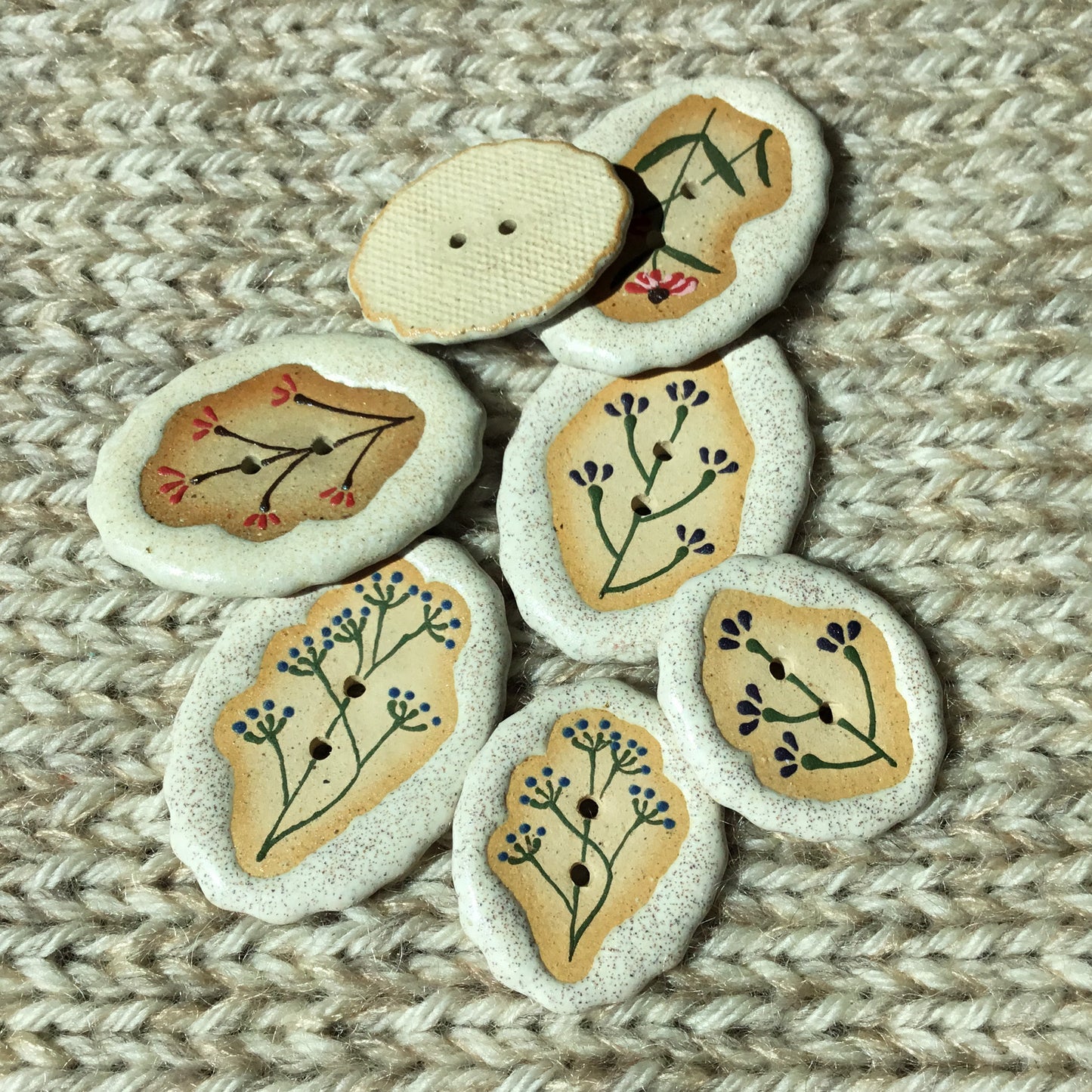 Stone Flowers - Stoneware Statement Buttons
