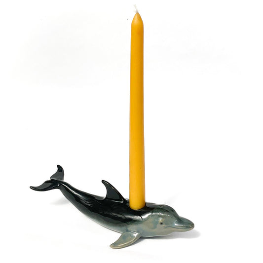 Bottlenose Dolphin Ceramic Candlestick Holder