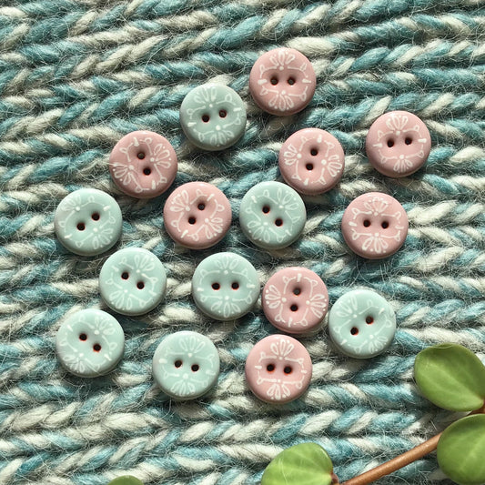 Victorian Lace Button  3/4"