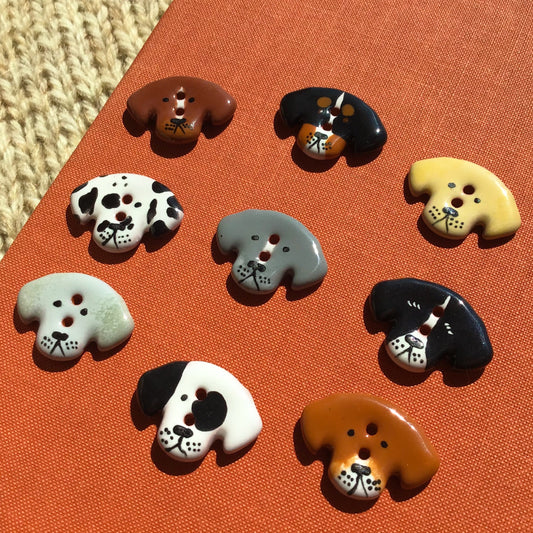 Puppy Dog Buttons 11/16” x 15/16”