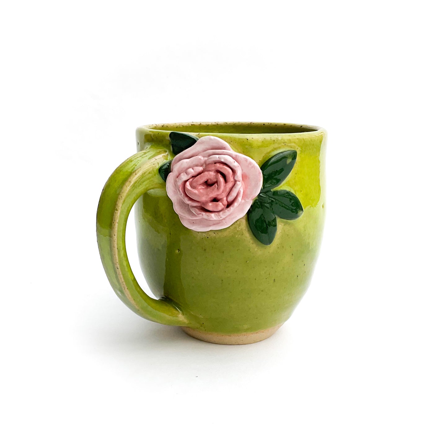 Peony Hand Sculpted Stoneware Mug 10 oz