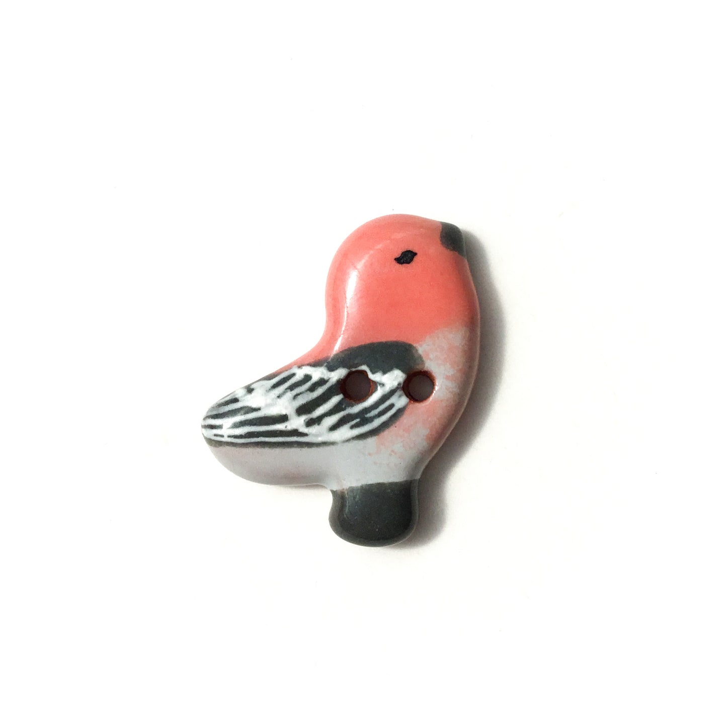 Ceramic Bird Buttons  3/4" x 7/8"