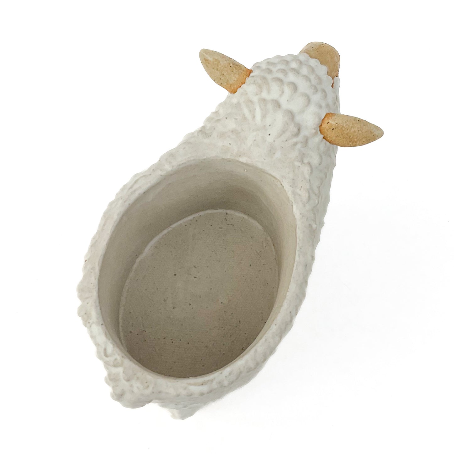 Stoneware Sheep Pot - Ceramic Sheep Planter