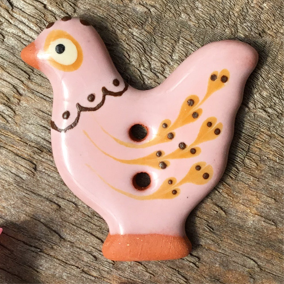 Sitting Pretty Hens Button Collection  1-1/4"