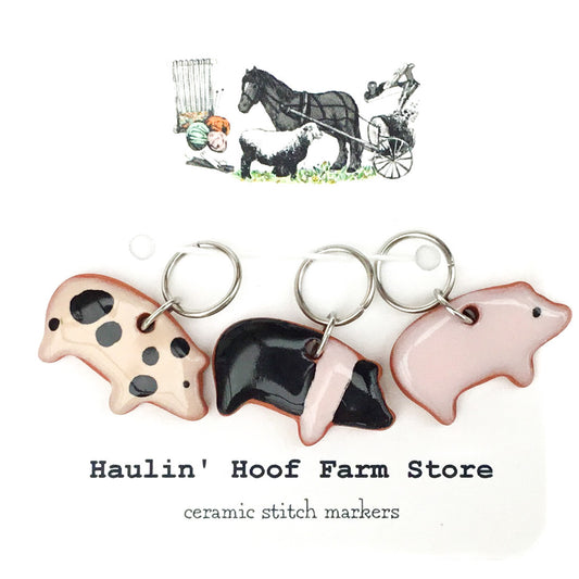 Pigs Stitch Marker Set