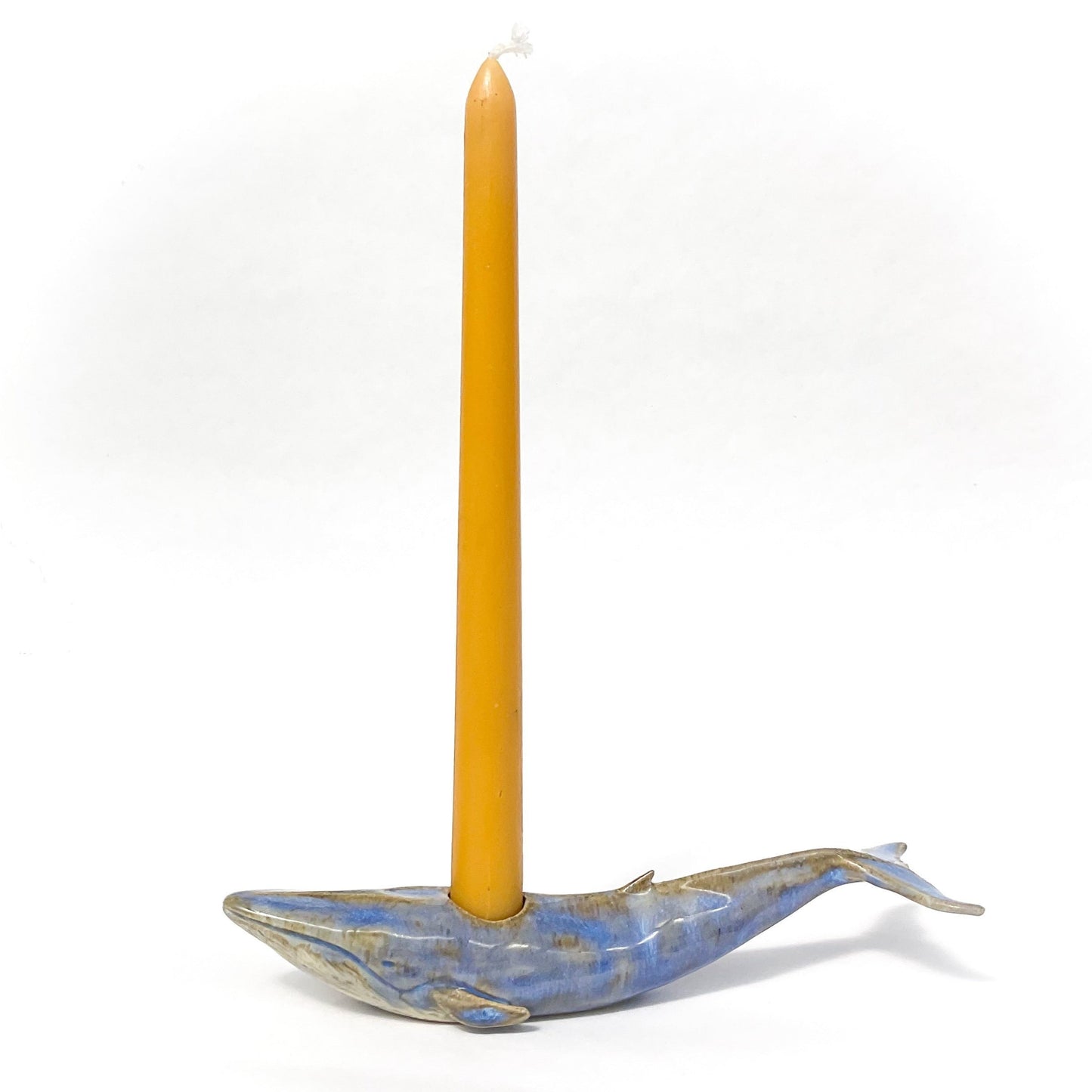 Blue Whale Ceramic Candlestick Holder