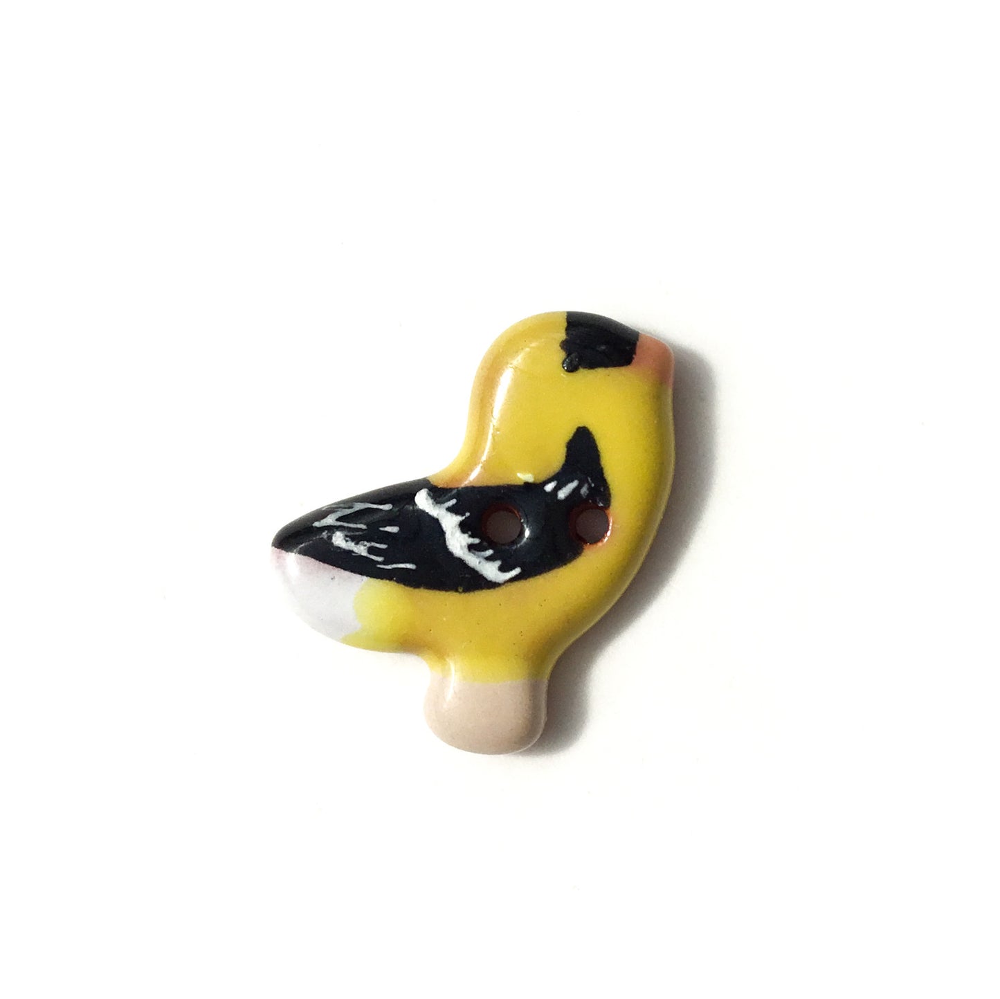 Ceramic Bird Buttons  3/4" x 7/8"
