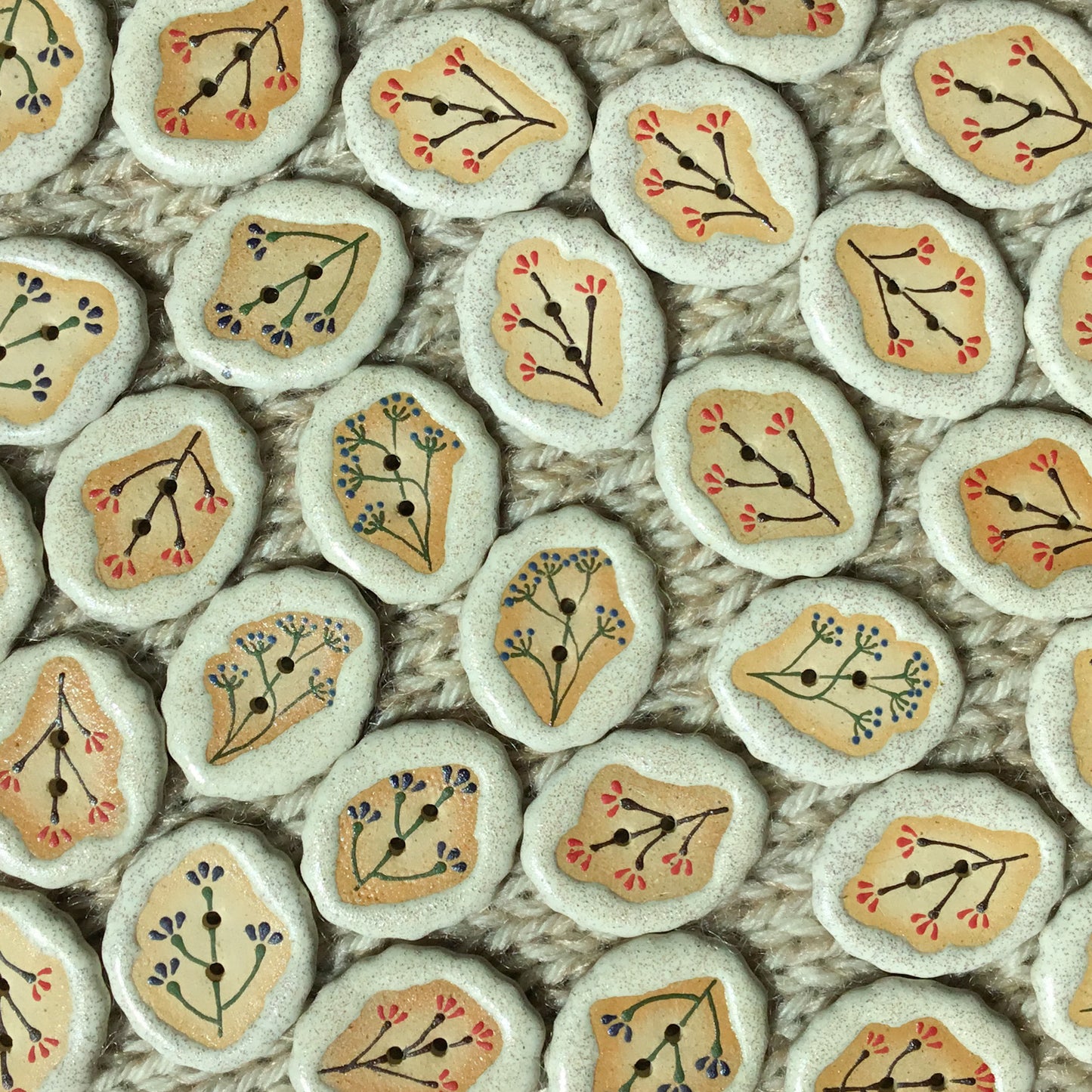 Stone Flowers - Stoneware Statement Buttons