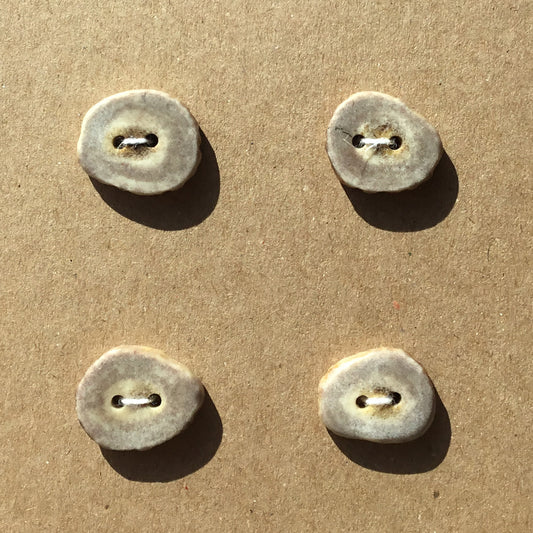 Polished Deer Antler Shed Buttons  7/8"  4-Pack