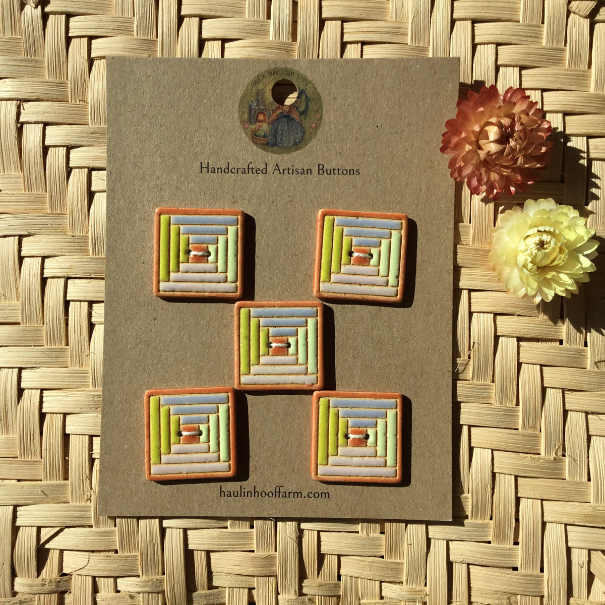 Log Cabin Quilt Button Packs