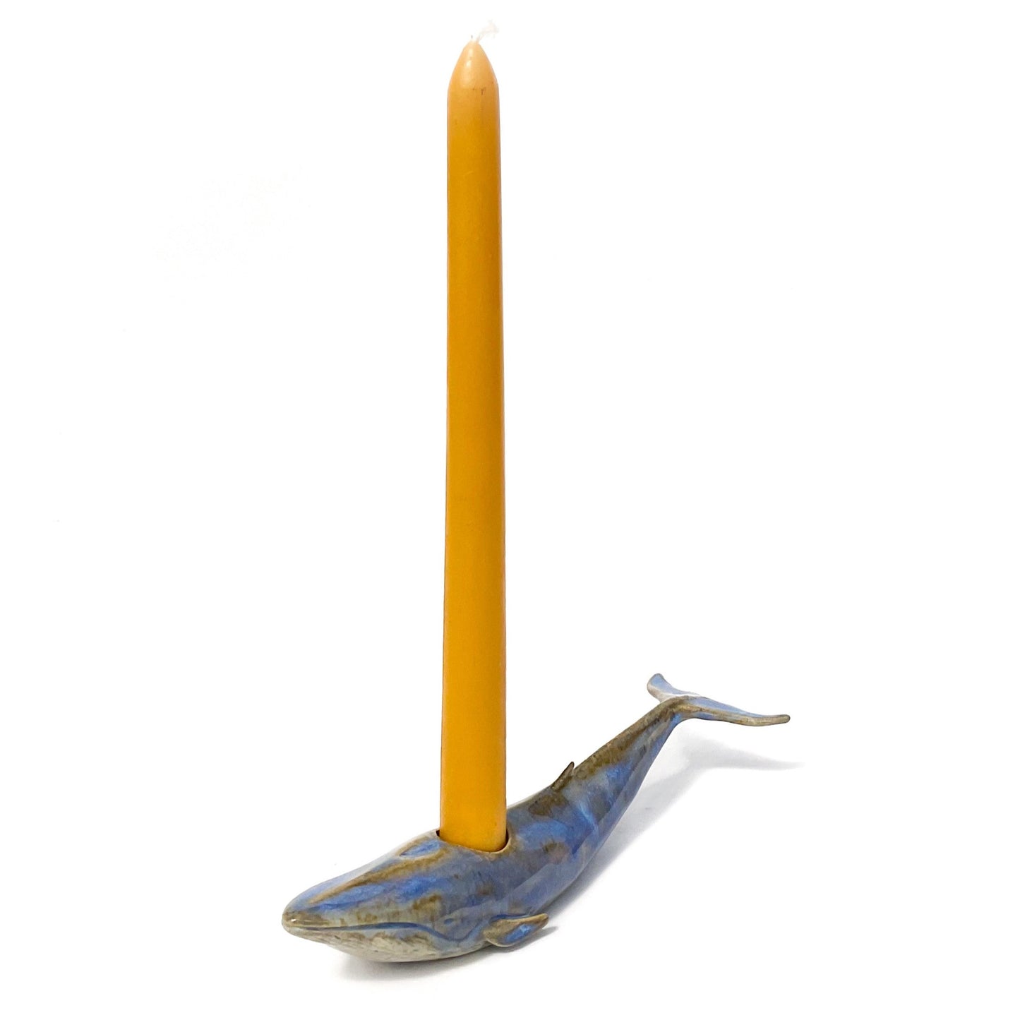 Blue Whale Ceramic Candlestick Holder