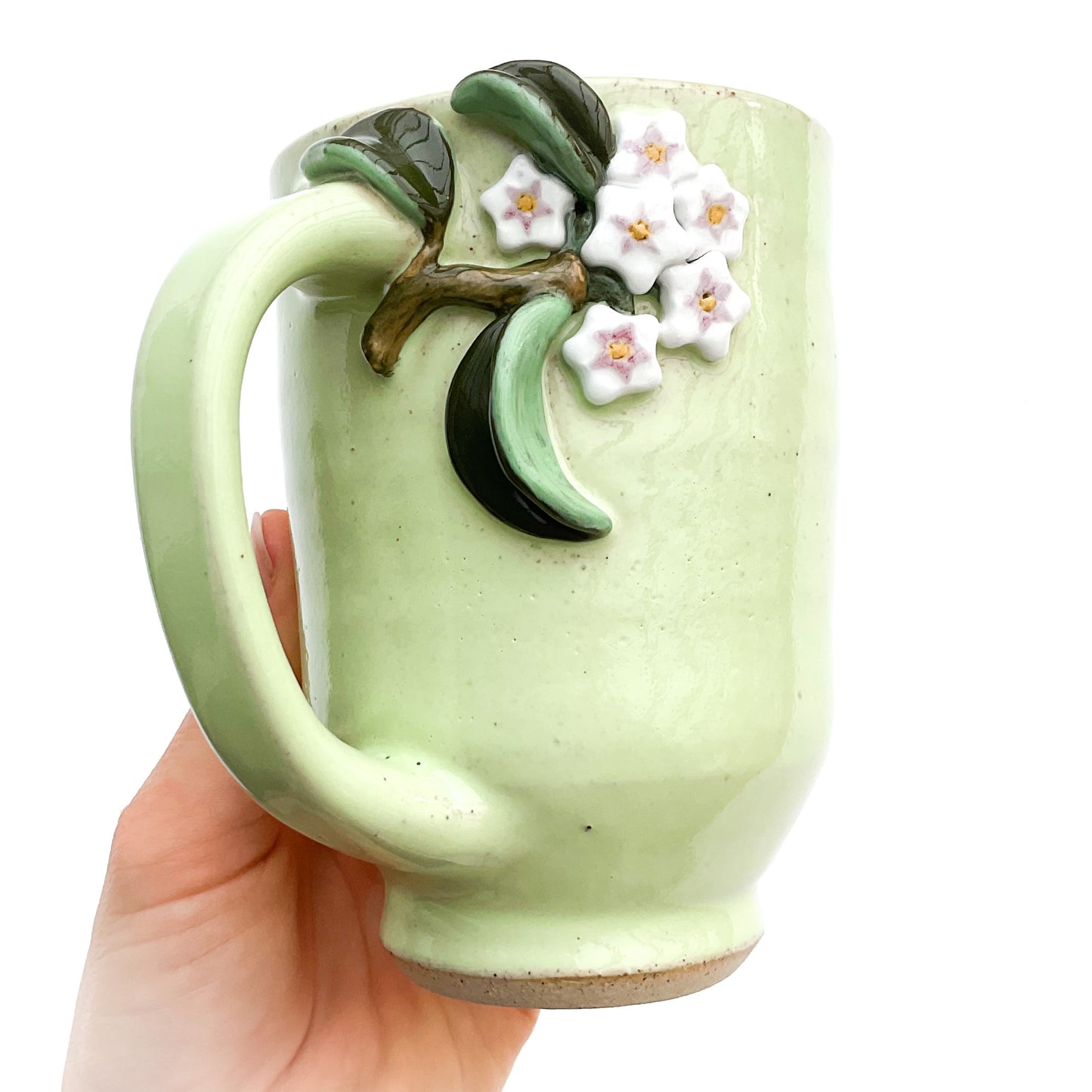 Hoya Hand Sculpted Stoneware Mug   12 oz