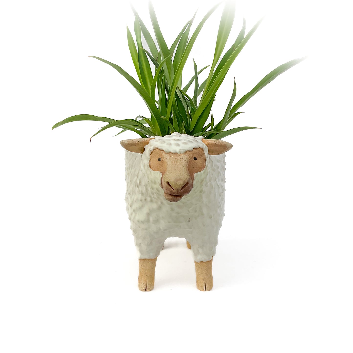 Stoneware Sheep Pot - Ceramic Sheep Planter