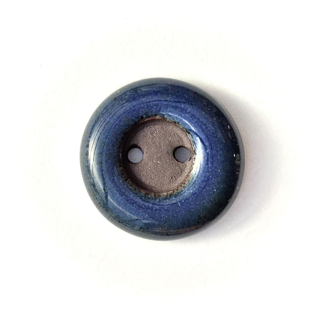 COLOR LOOP Black Clay Button  3/4"