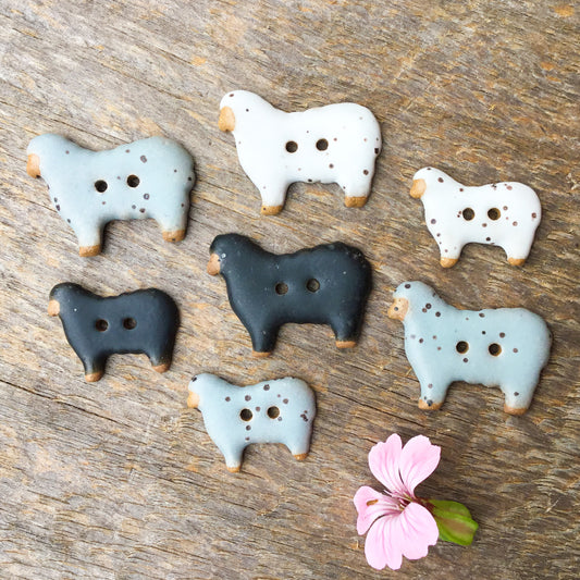 'Wooly Sheep' Stoneware Button