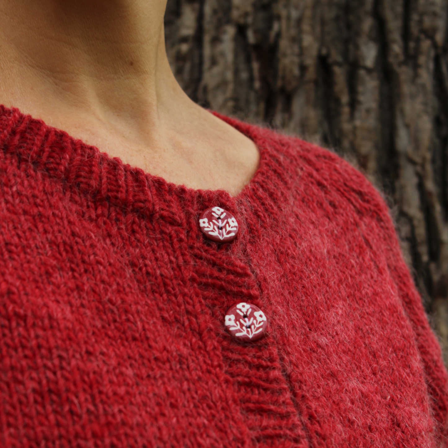 "Wallflowers" Ruby & White 3/4"