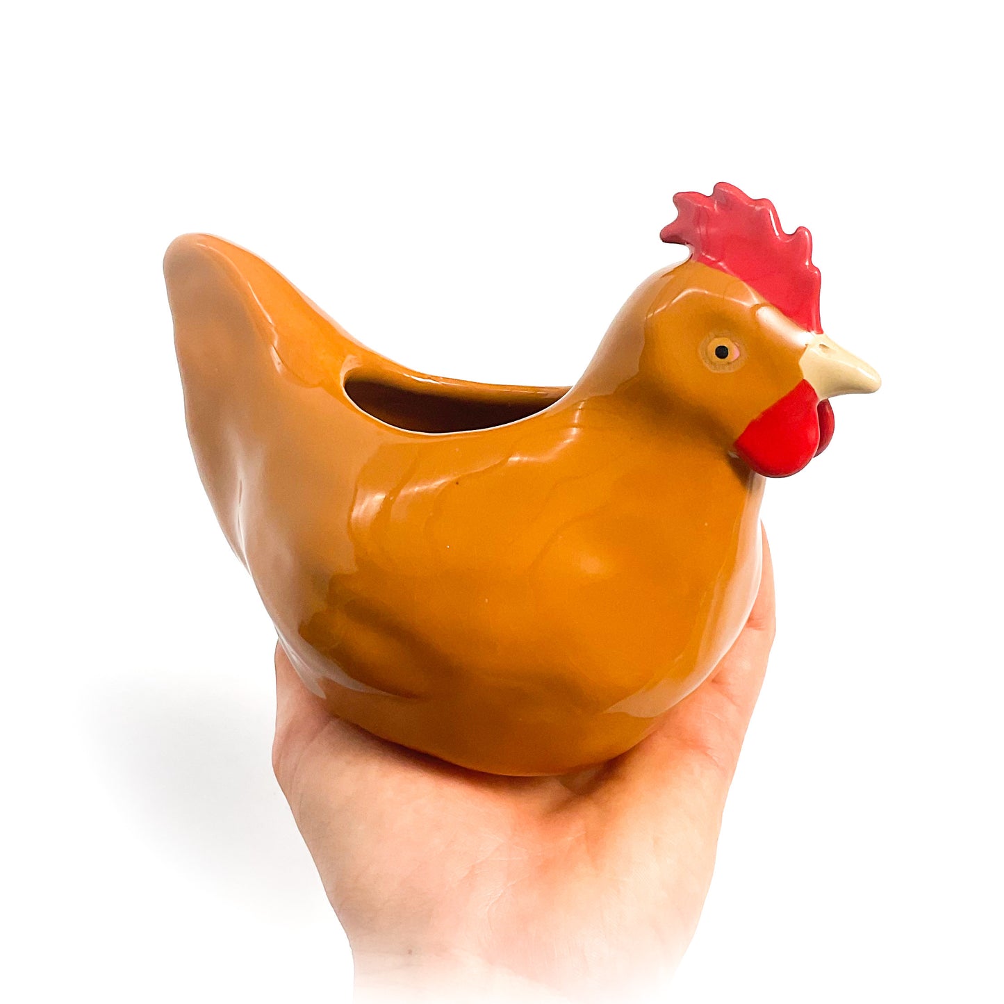 Hen Pot - Ceramic Hen Planter