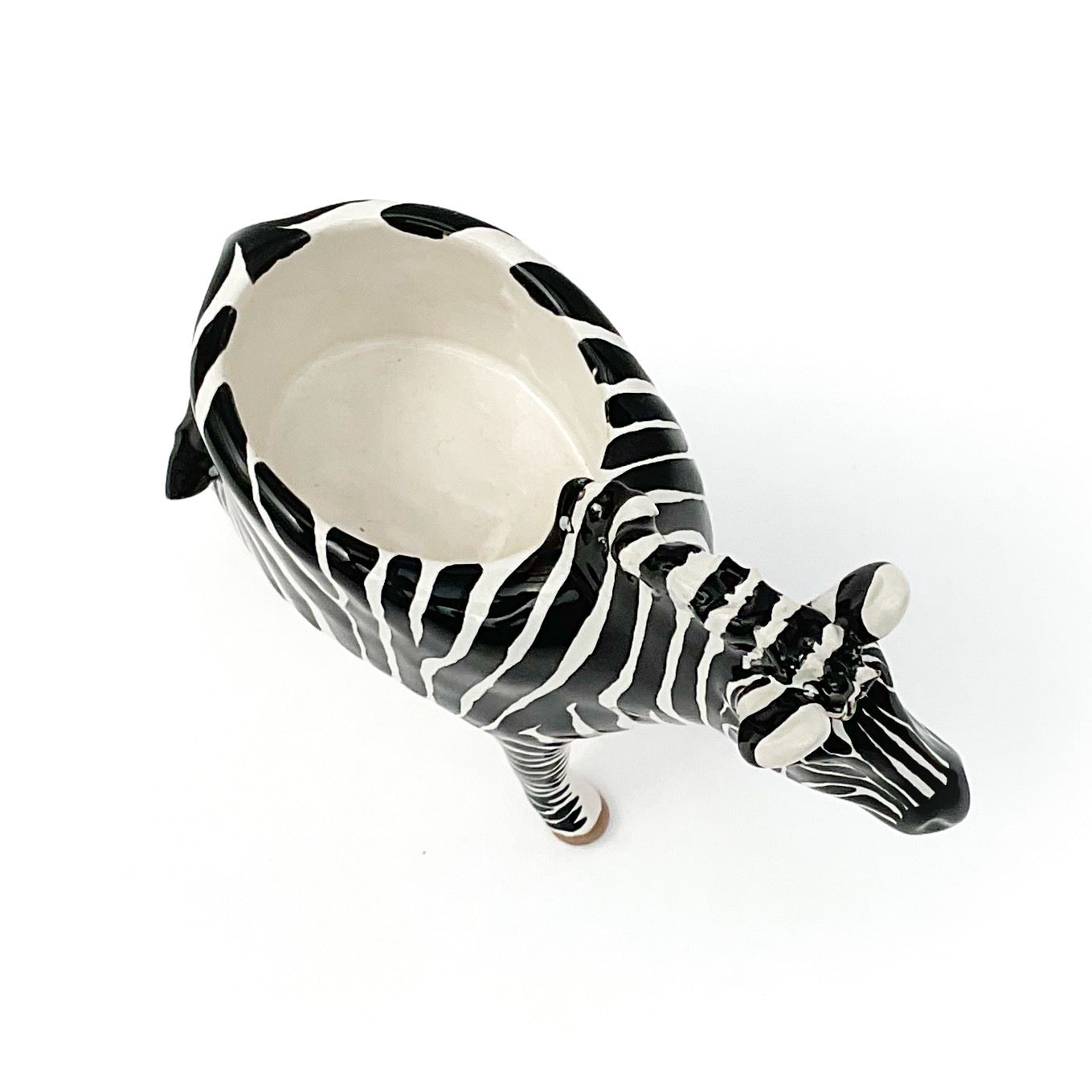 Zebra Pot - Ceramic Zebra Planter