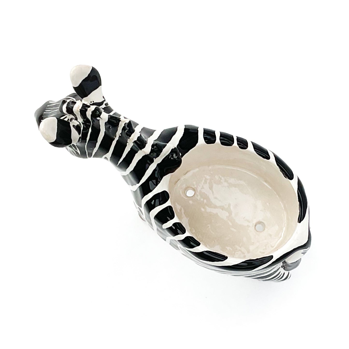 Zebra Pot - Ceramic Zebra Planter