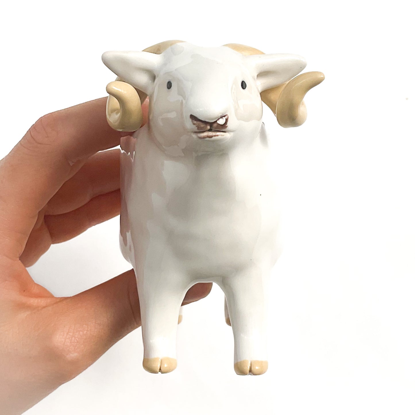 White Icelandic Sheep Pot - Ceramic Sheep Planter