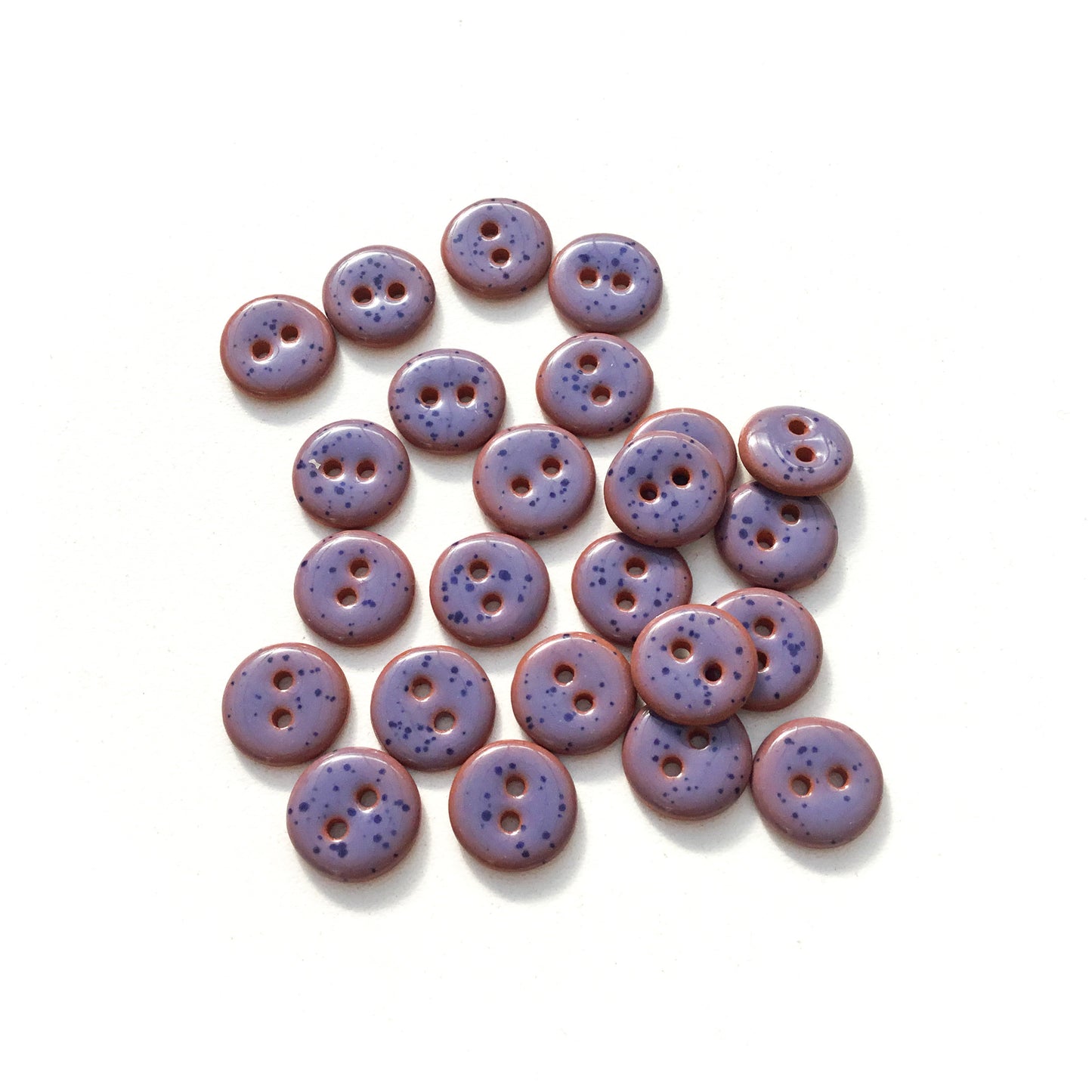 Speckled Purple Ceramic Buttons -1/2"