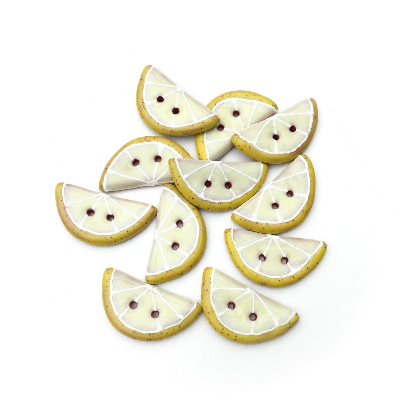 Lemon Slice Button - 5/8" x 1 1/4"