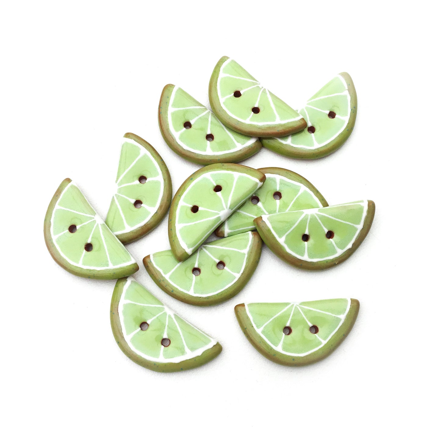 Lime Slice Button - 5/8" x 1 1/4"