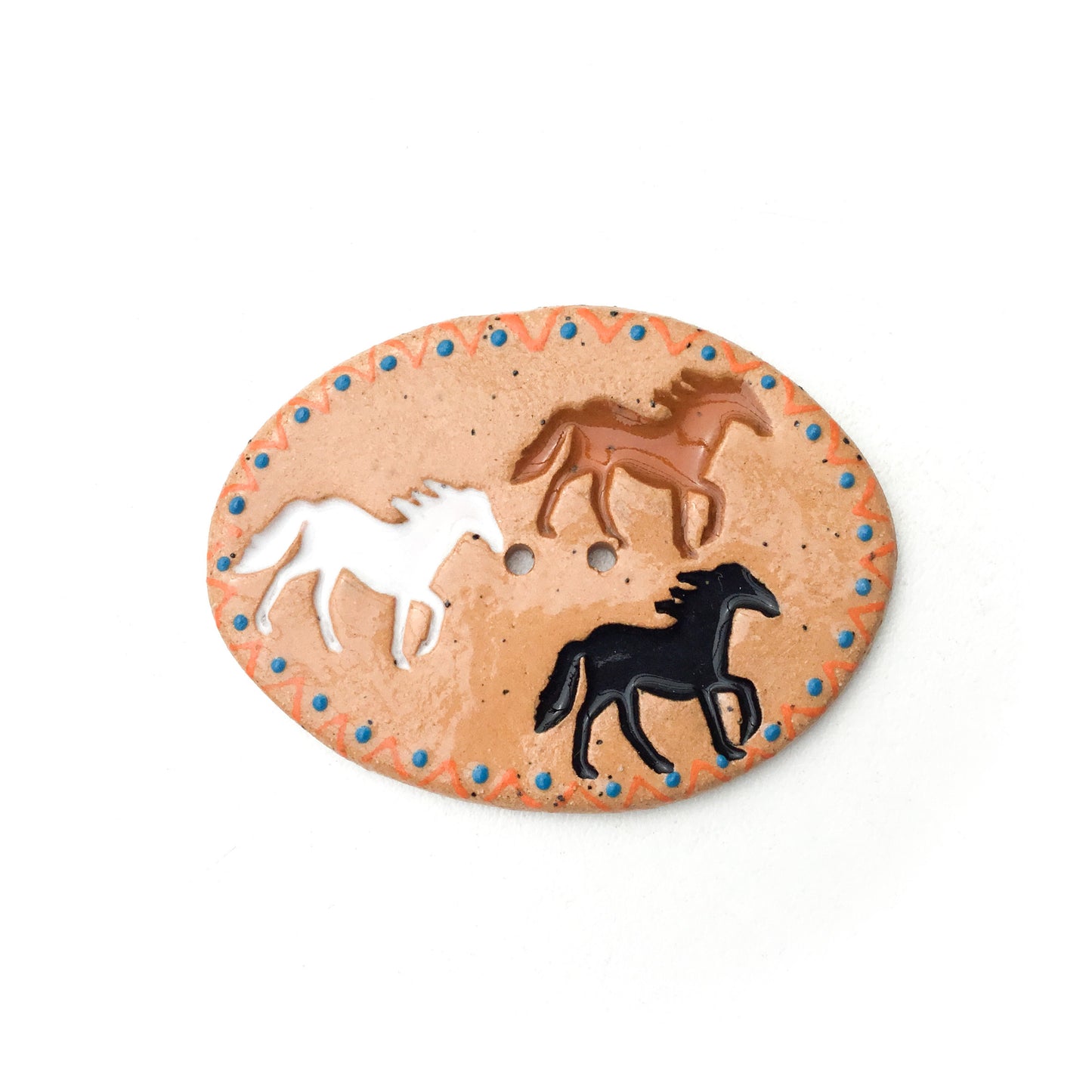 Large Running Horse Button 1-5/8” x 2-1/8”