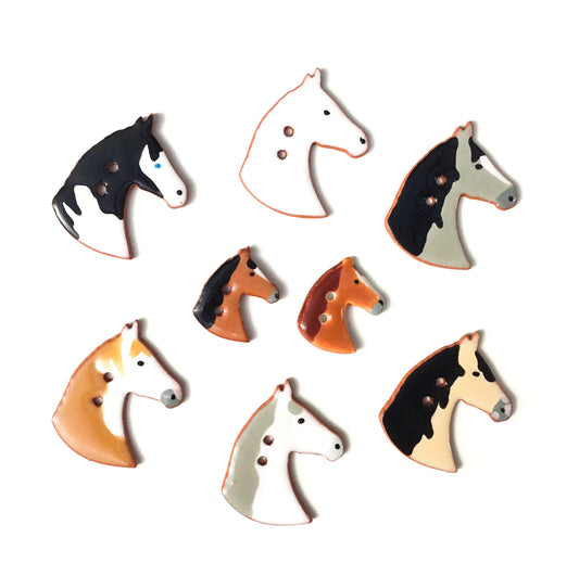 Ceramic Horse Head Buttons