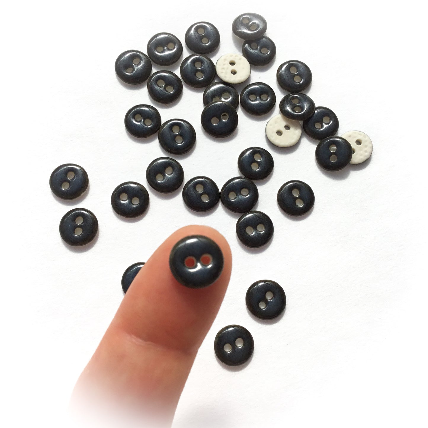 Midnight Blue Porcelain Buttons  7/16"