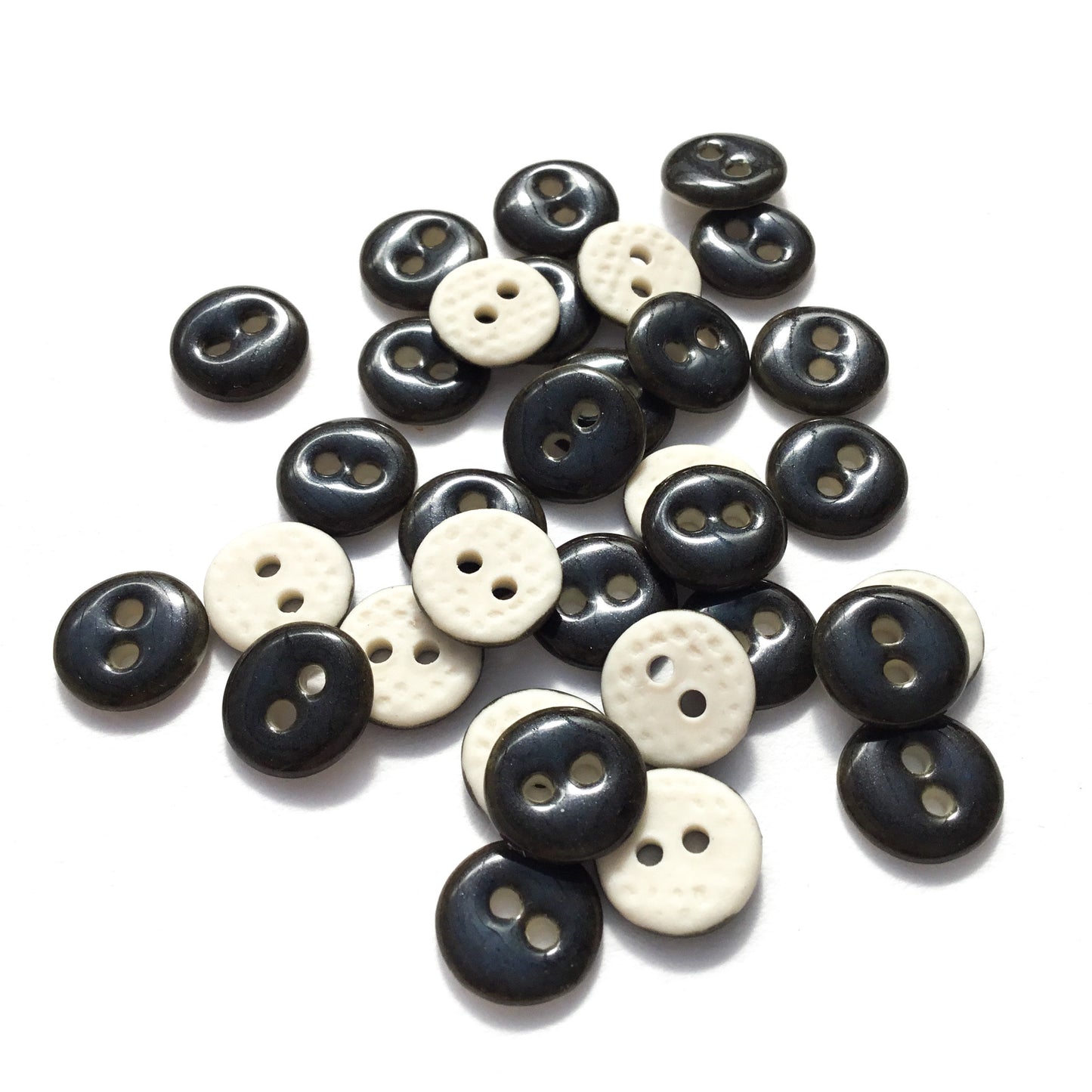 Midnight Blue Porcelain Buttons  7/16"