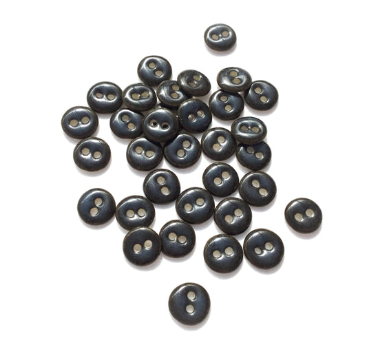 Midnight Blue Porcelain Buttons  7/16"