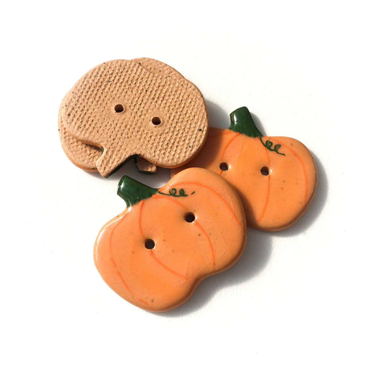 Pumpkin Buttons 1-1/4" x 1-1/8"