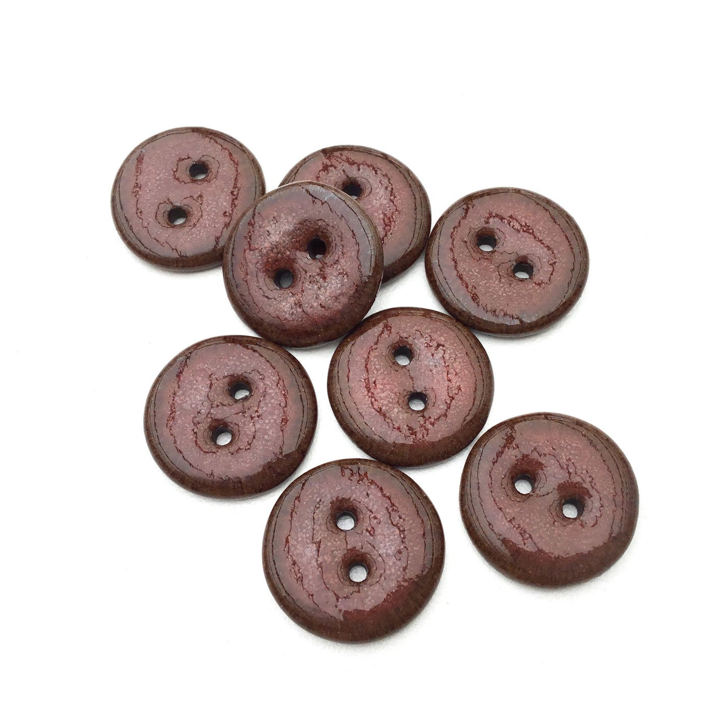 Dark Raspberry Black Clay Button  3/4"