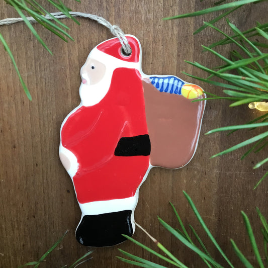 Santa Claus Ceramic Ornament