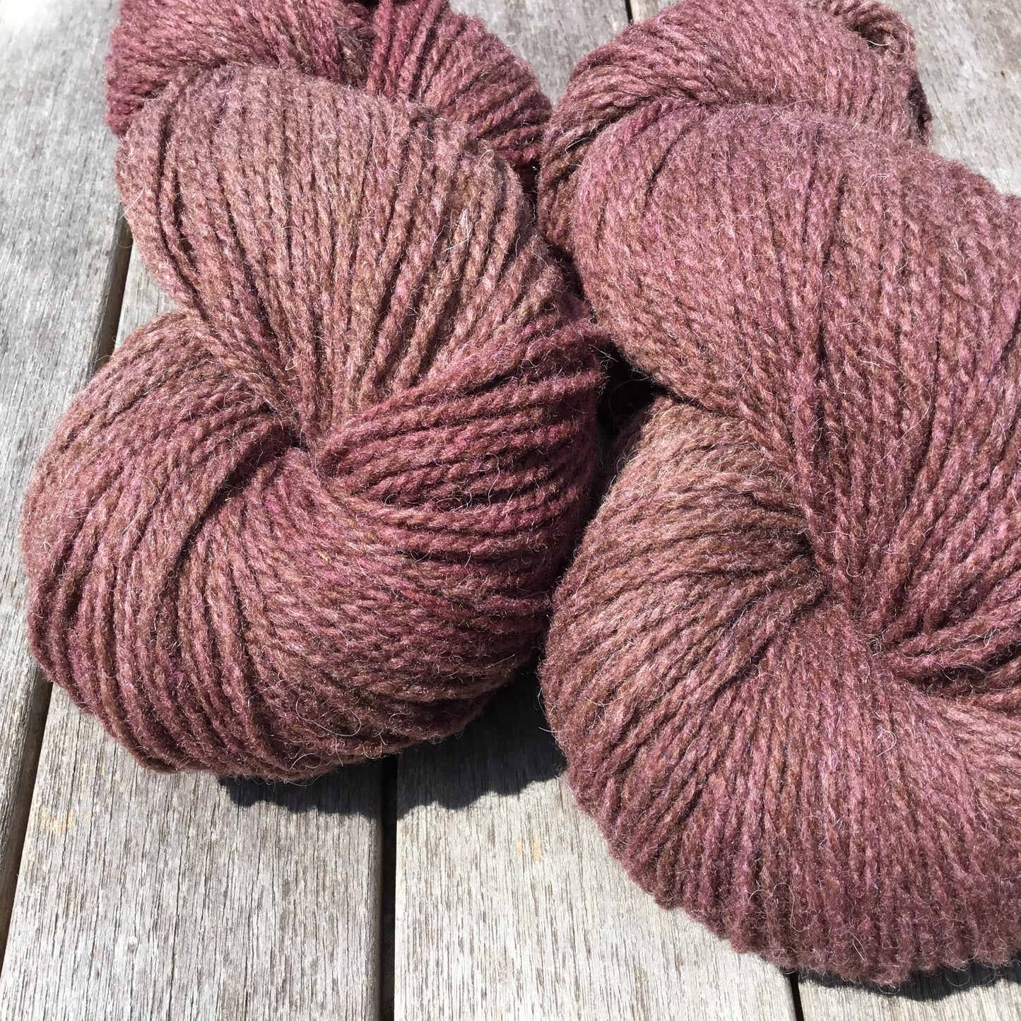 Variegated Raisin - Worsted Wool Yarn (50% Merino 50% Romney) 2 ply - 4 oz skeins