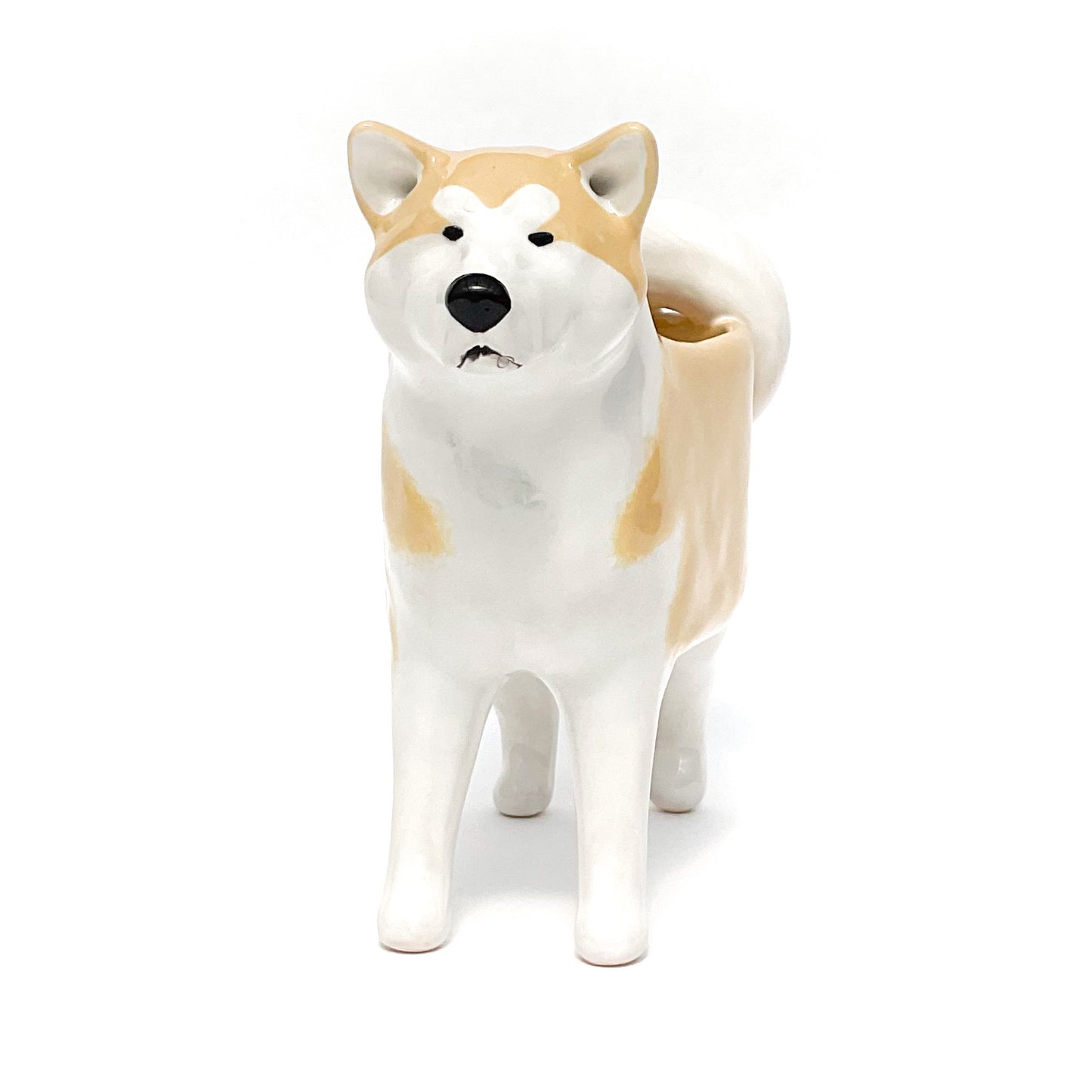 Akita Inu Dog Planter - Ceramic Dog Plant Pot