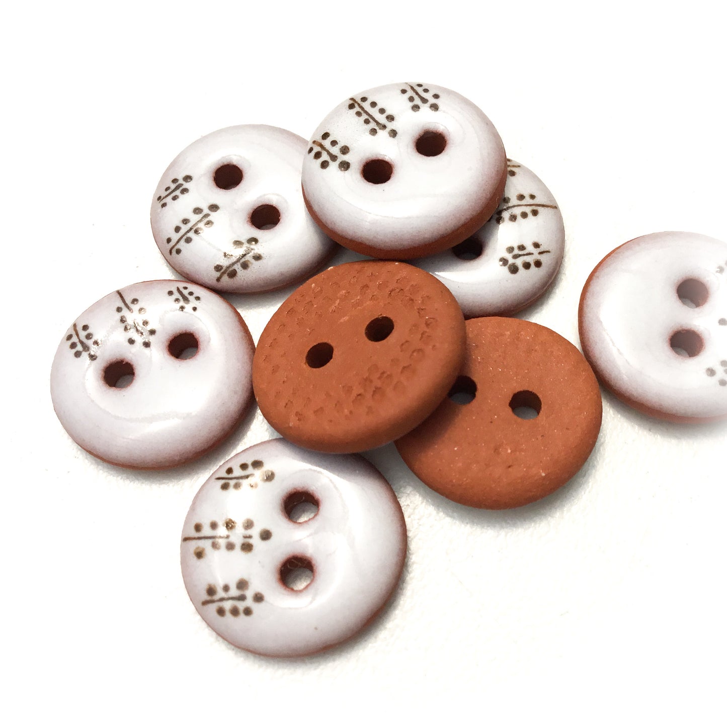 'Onoclea' Ceramic Button - 1/2"