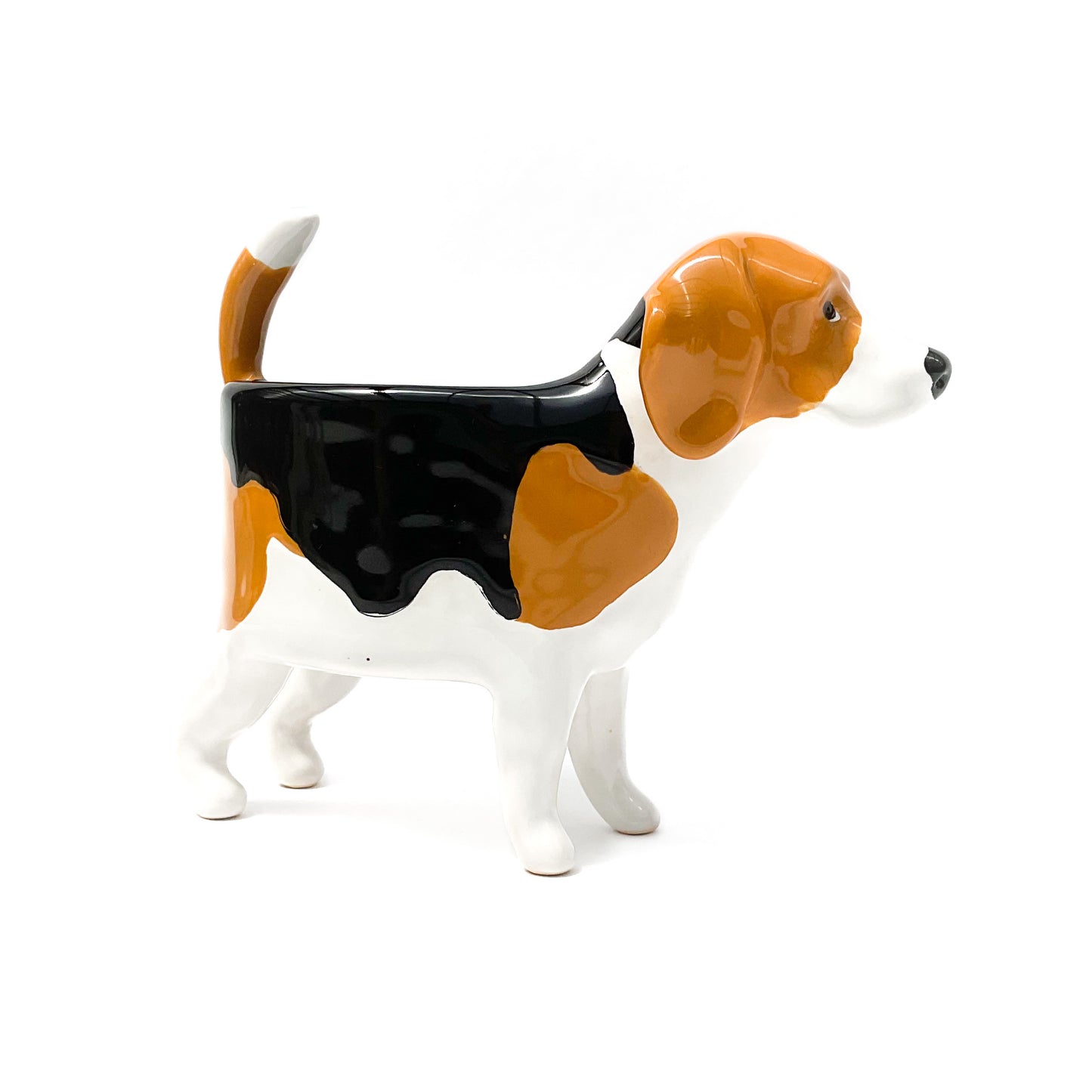 Beagle Dog Planter - Ceramic Dog Plant Pot