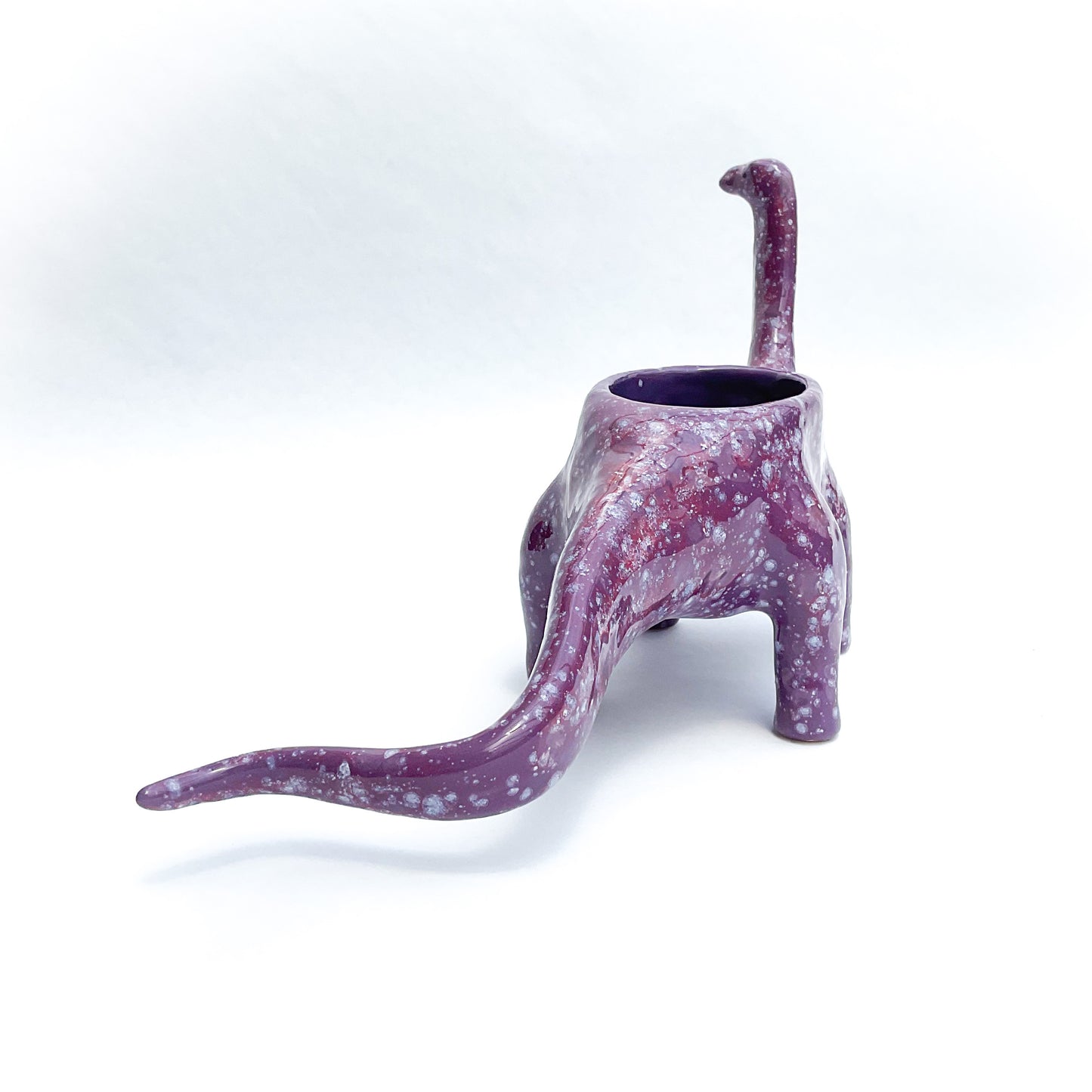 Purple Brontosaurus Dinosaur Planter