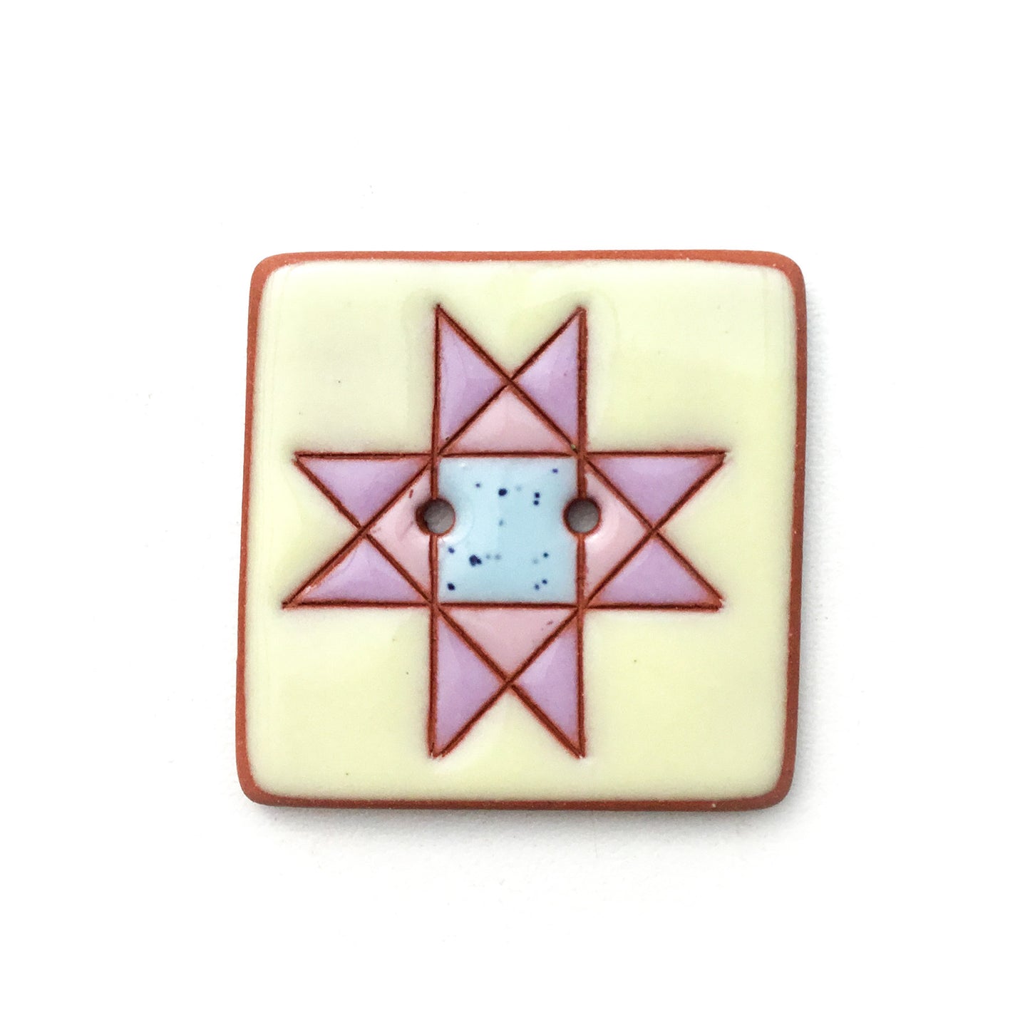 Ohio Star Ceramic Quilt Block Buttons- 1 3/8"