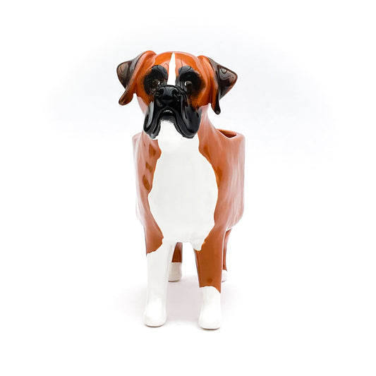 Boxer Dog Planter - Ceramic Dog Plant Pot