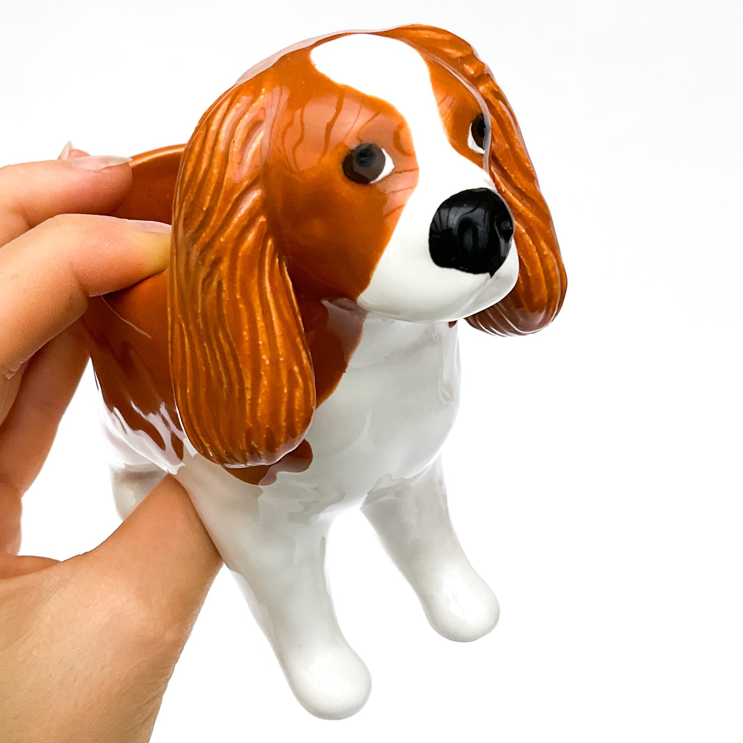 Cavalier King Charles Spaniel Dog Planter - Ceramic Dog Plant Pot