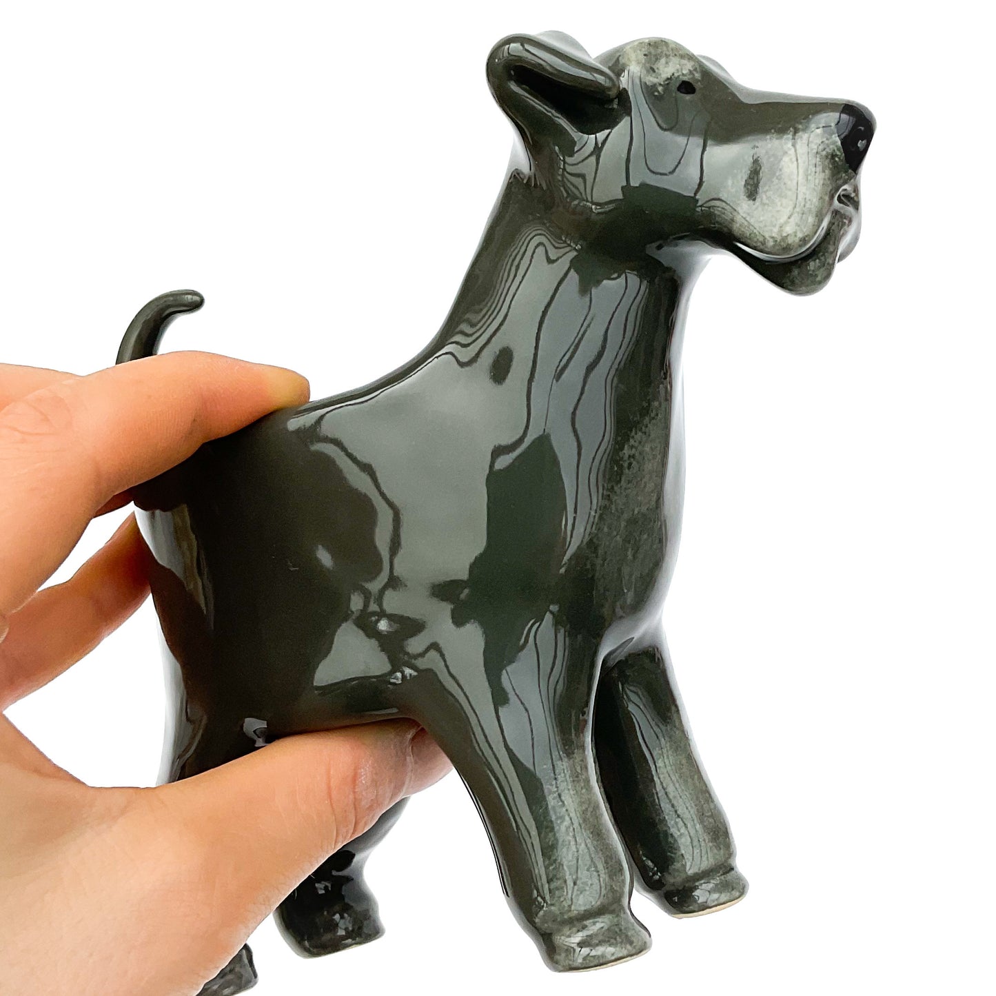 Miniature Schnauzer Dog Planter - Ceramic Dog Plant Pot