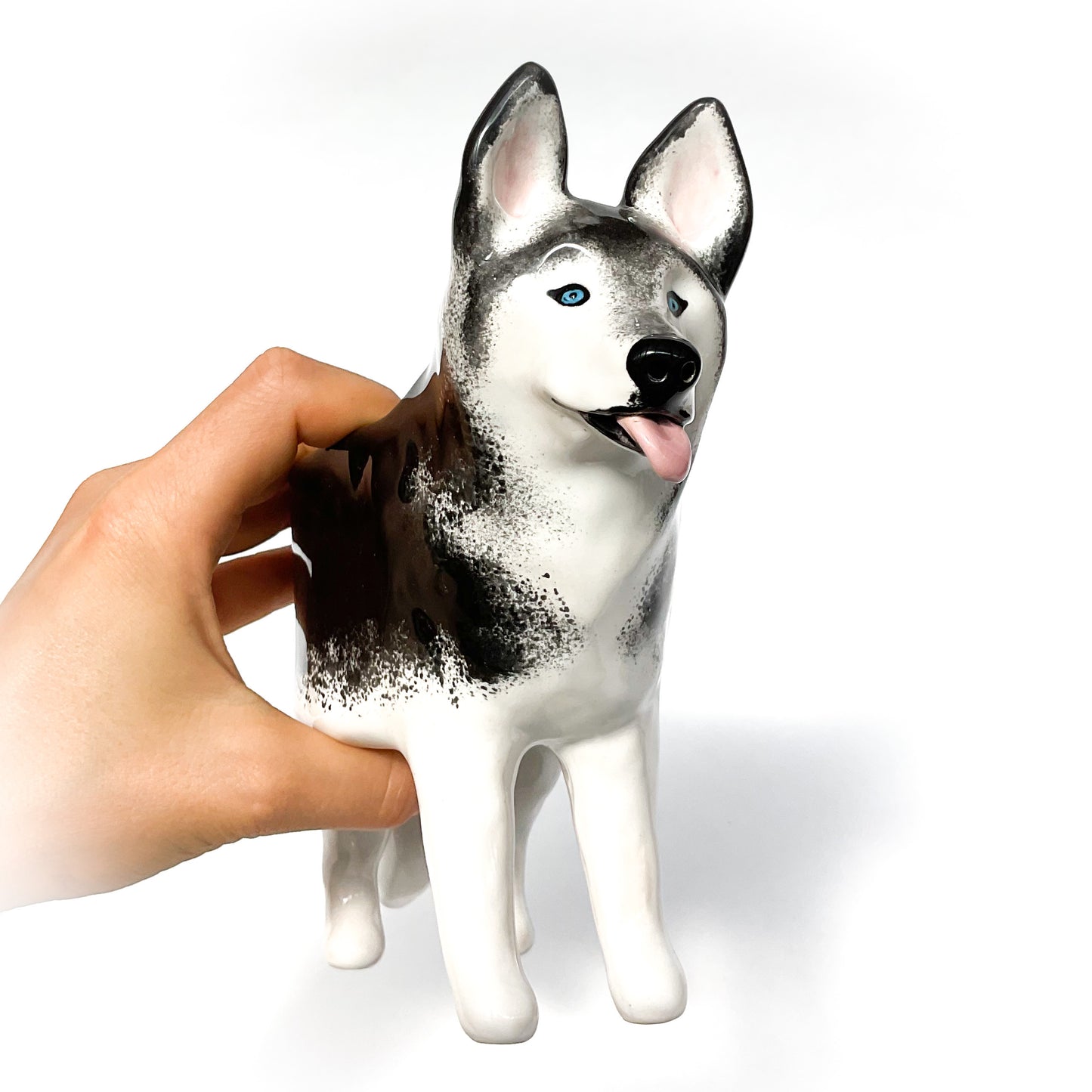 Husky Dog Planter - Ceramic Dog Plant Pot