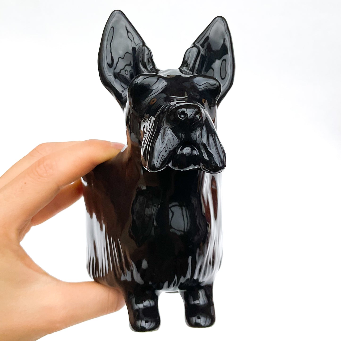 Scottish Terrier Dog Planter - Ceramic Dog Plant Pot