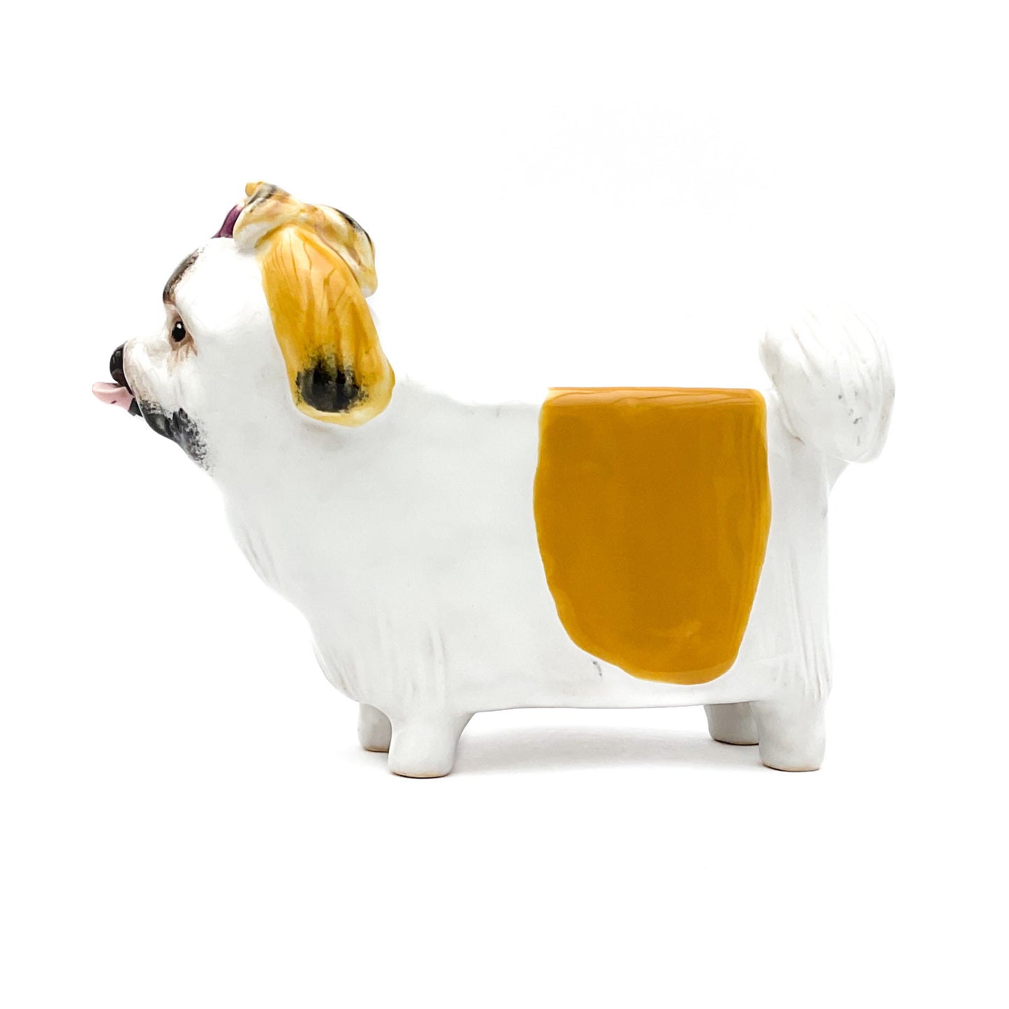 Shih Tzu Dog Planter - Ceramic Dog Plant Pot