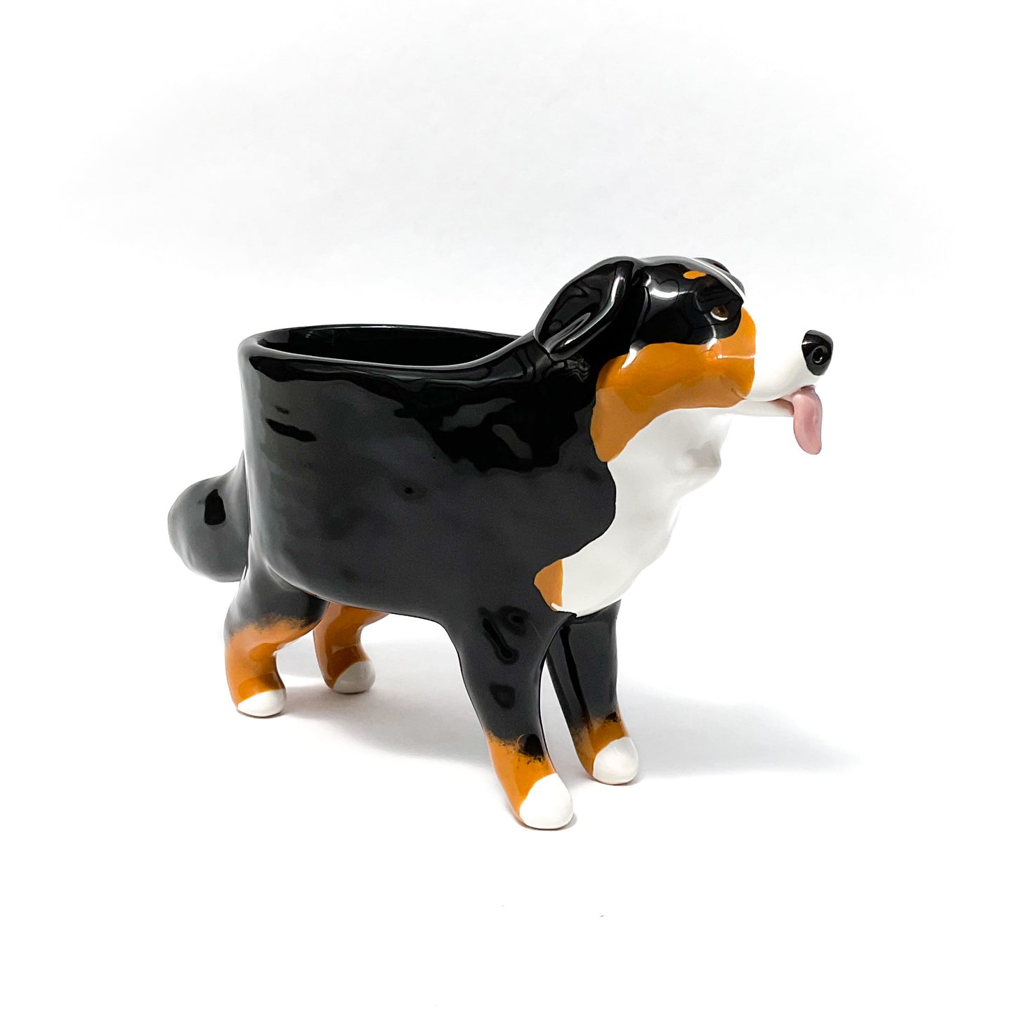 Bernese Mountain Dog Planter - Ceramic Dog Plant Pot