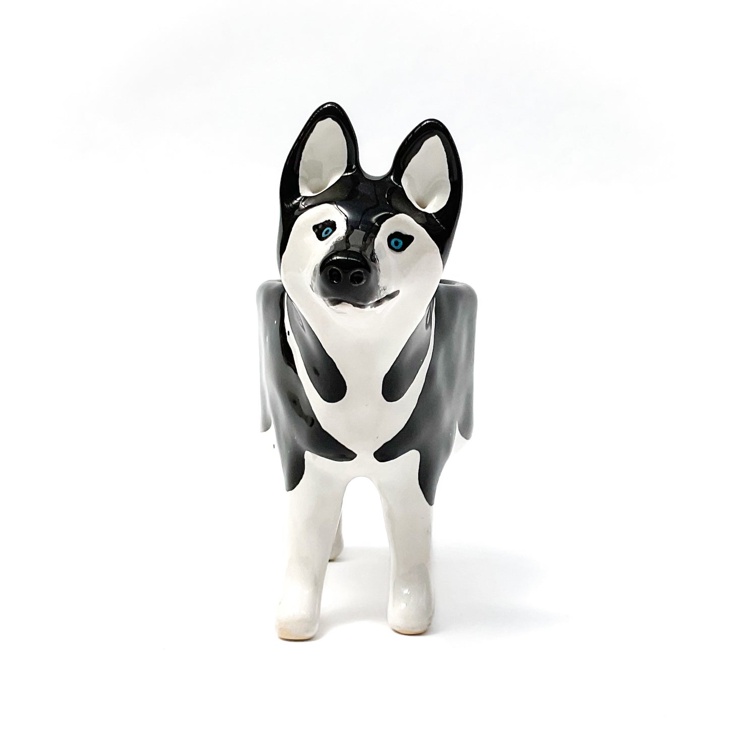 Husky Dog Planter - Ceramic Dog Plant Pot