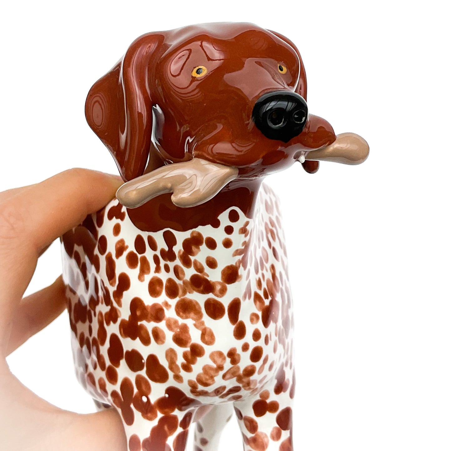 German Shorthair Pointer Dog Planter - Ceramic Dog Plant Pot